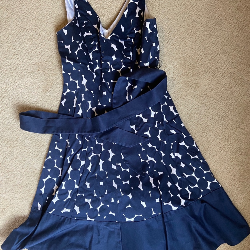 Nine West blue polka dot Aline dress